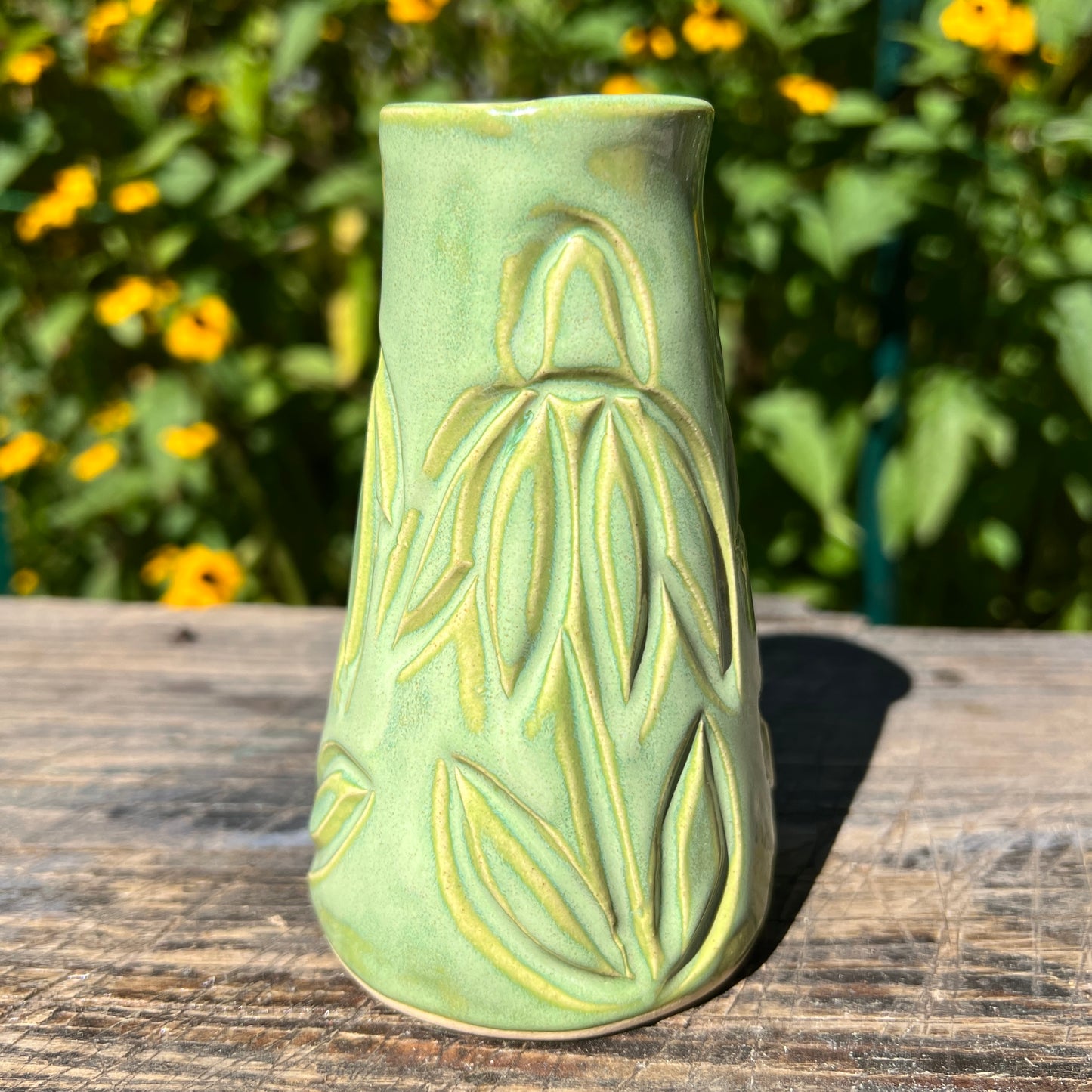 Carved Bud Vases