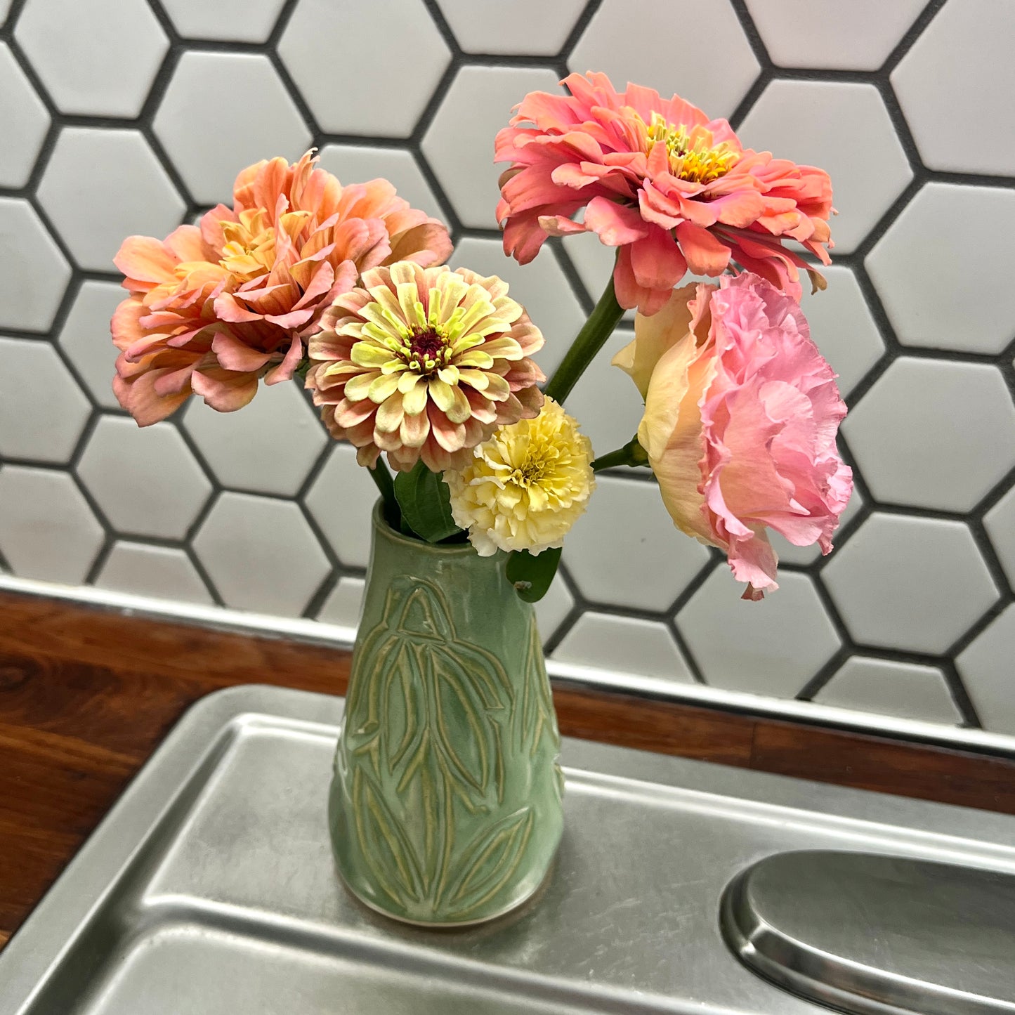 Carved Bud Vases