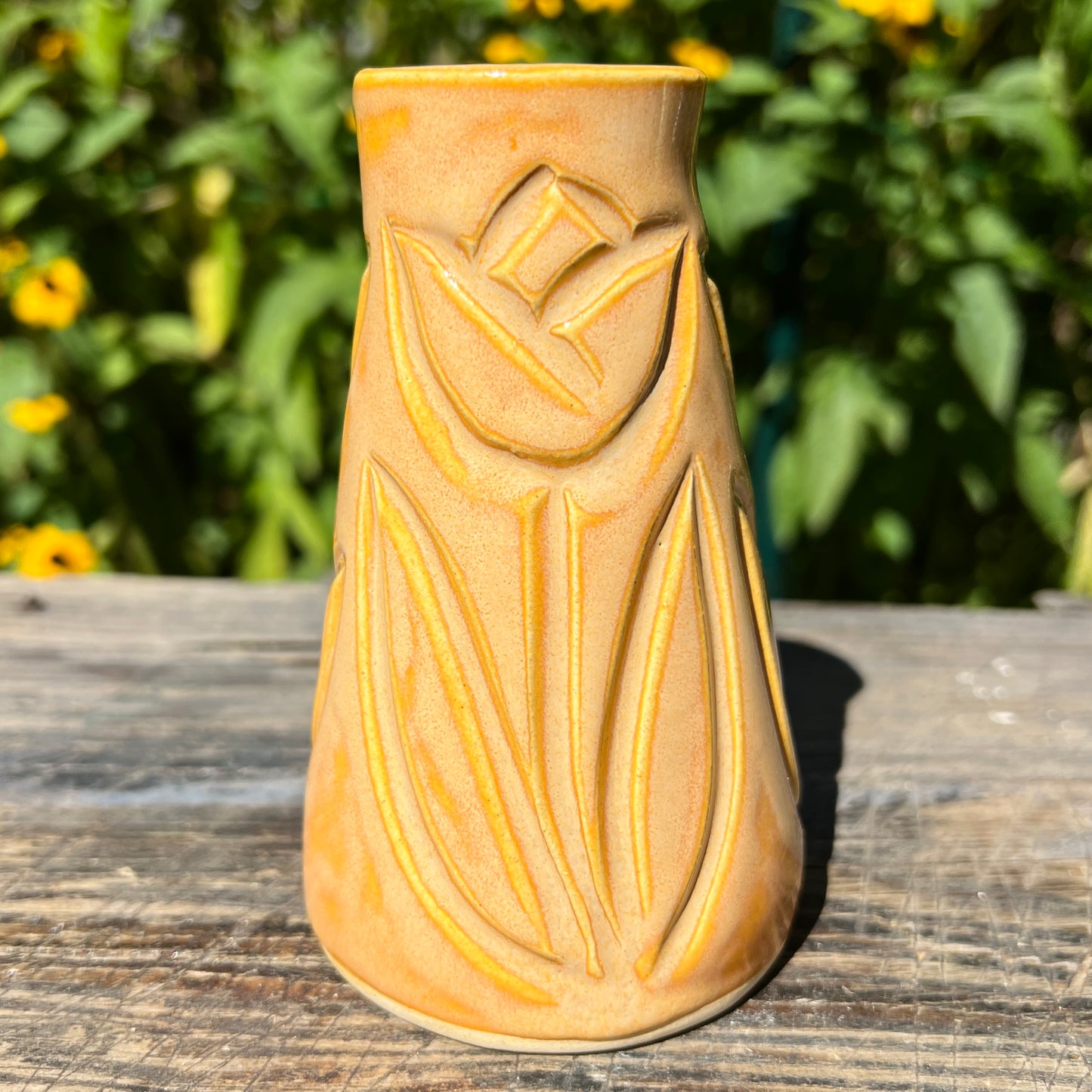 Carved Bud Vases