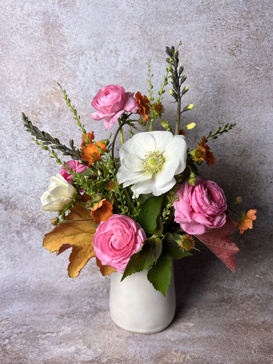Handmade Ruffle Vase + Blooms du Jour