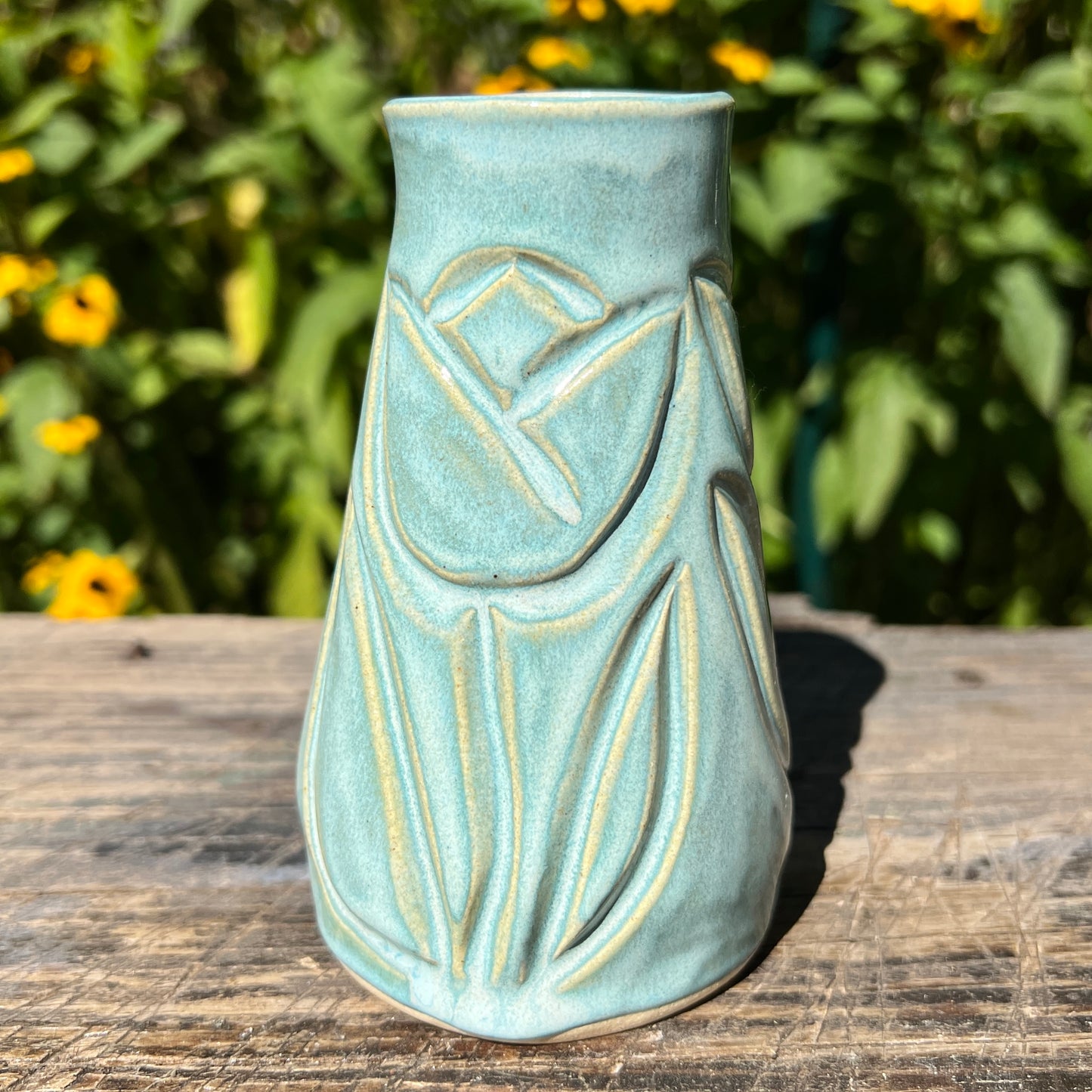 Carved Bud Vases
