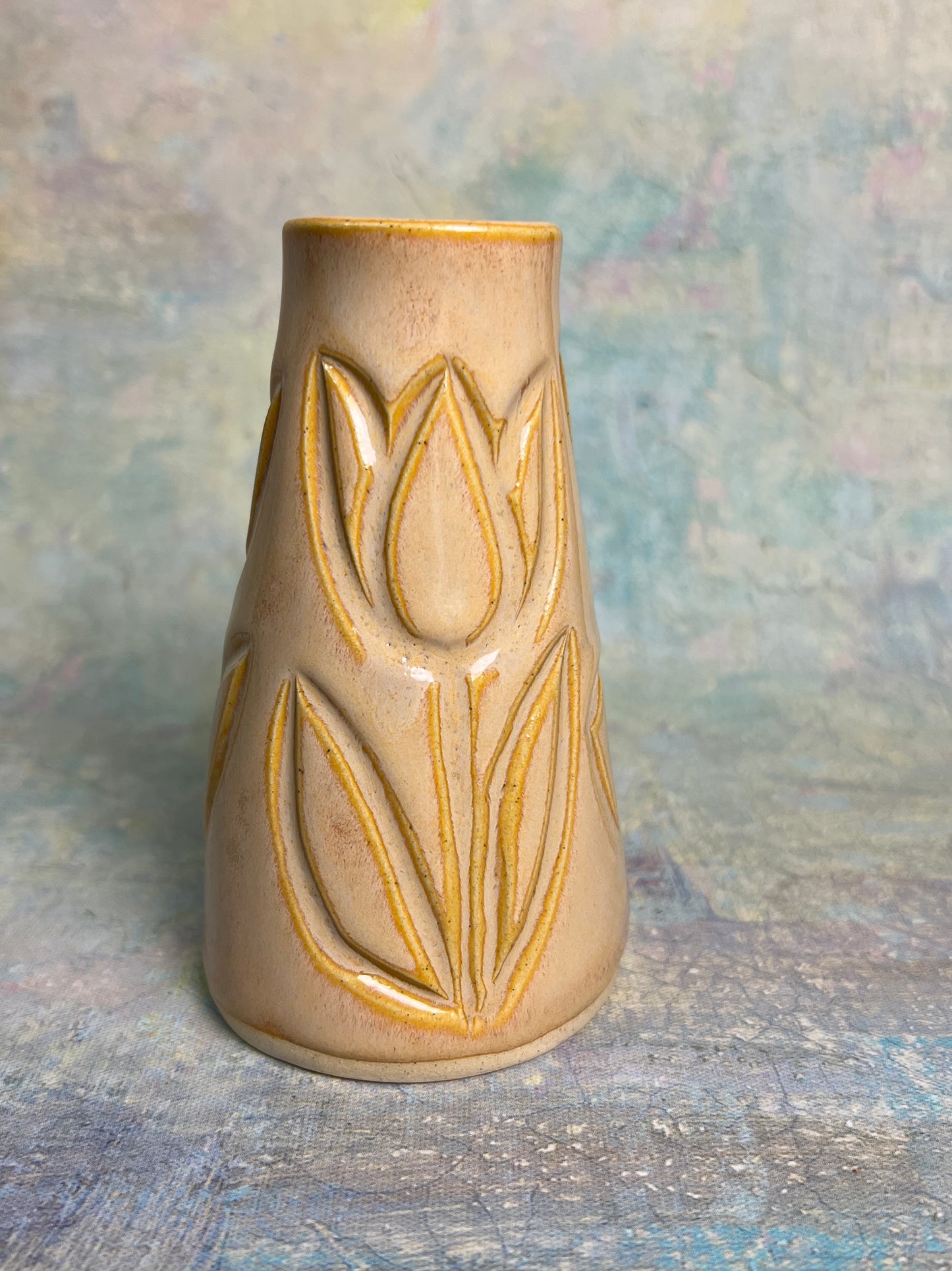 Carved Bud Vase