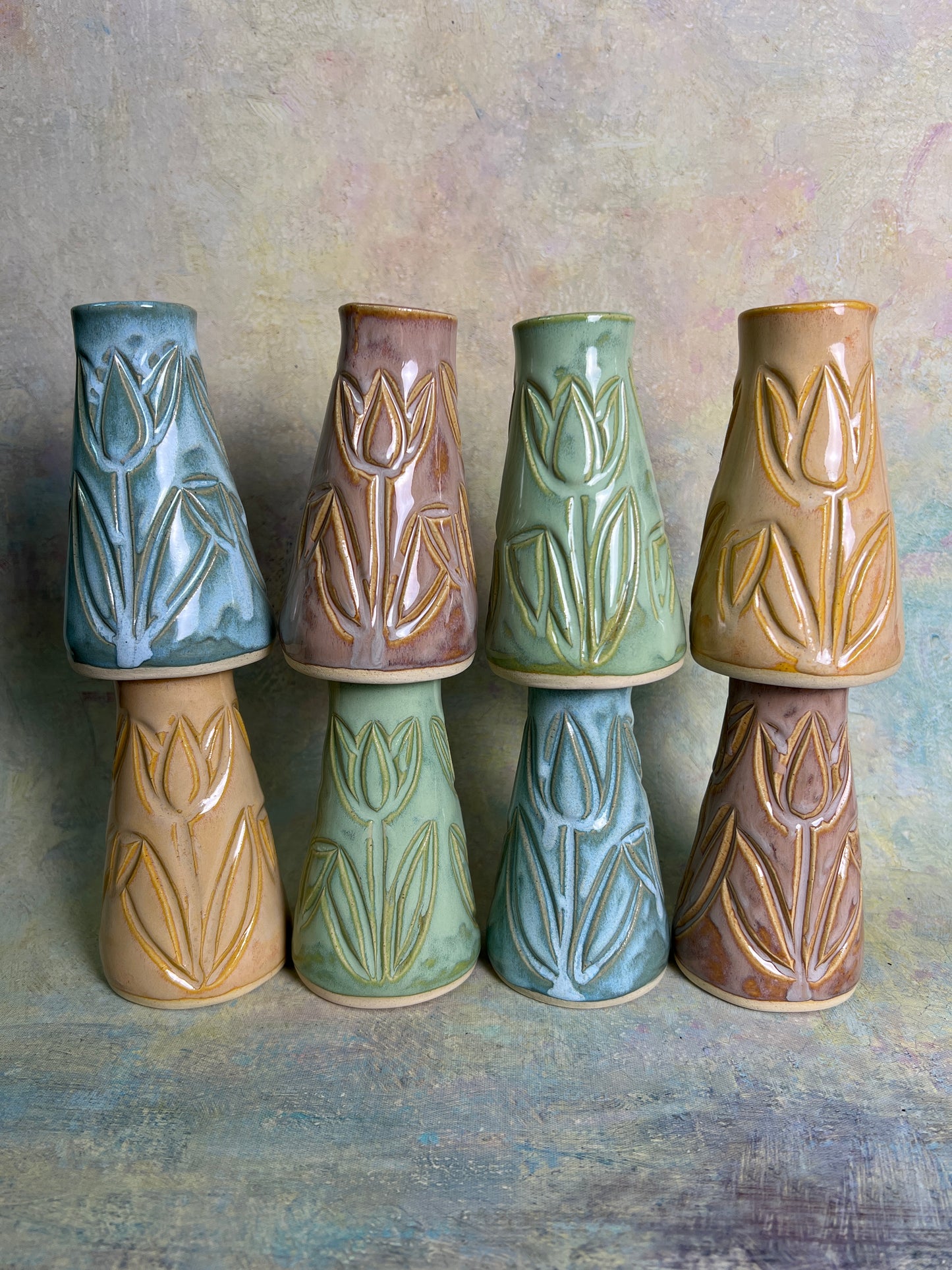 Carved Bud Vase