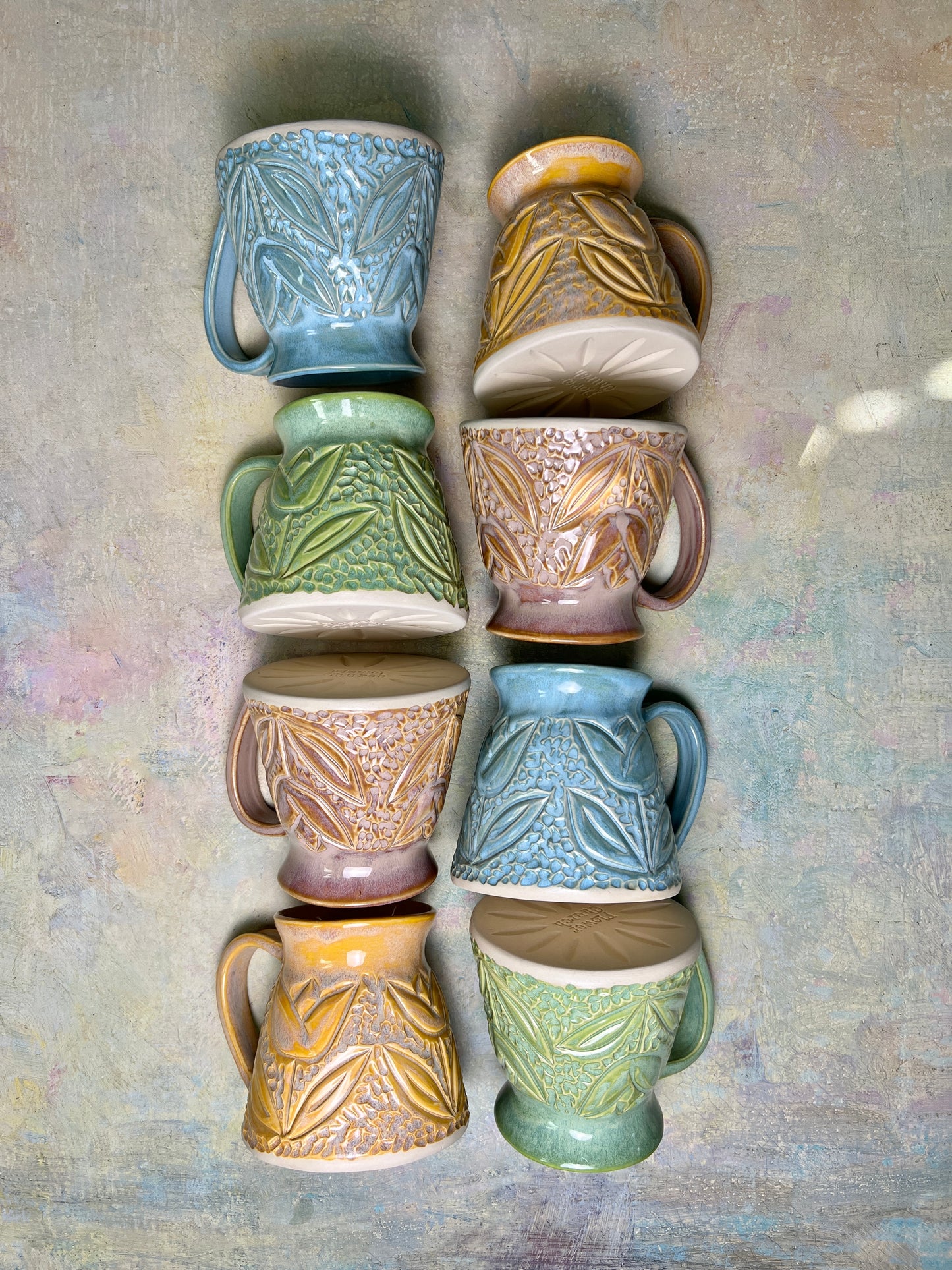 Carved Flower Mug