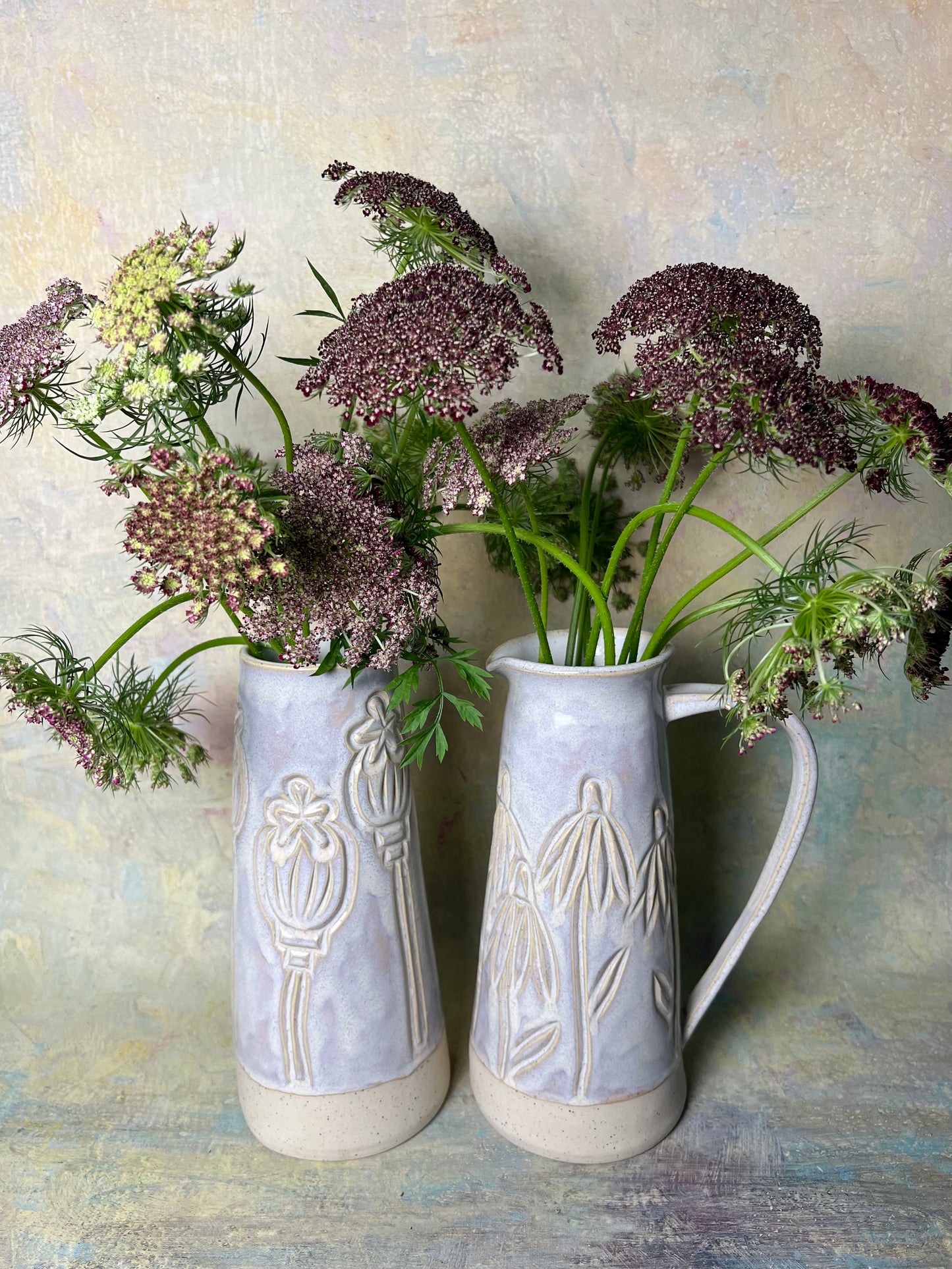 Slender Vase & Pitcher