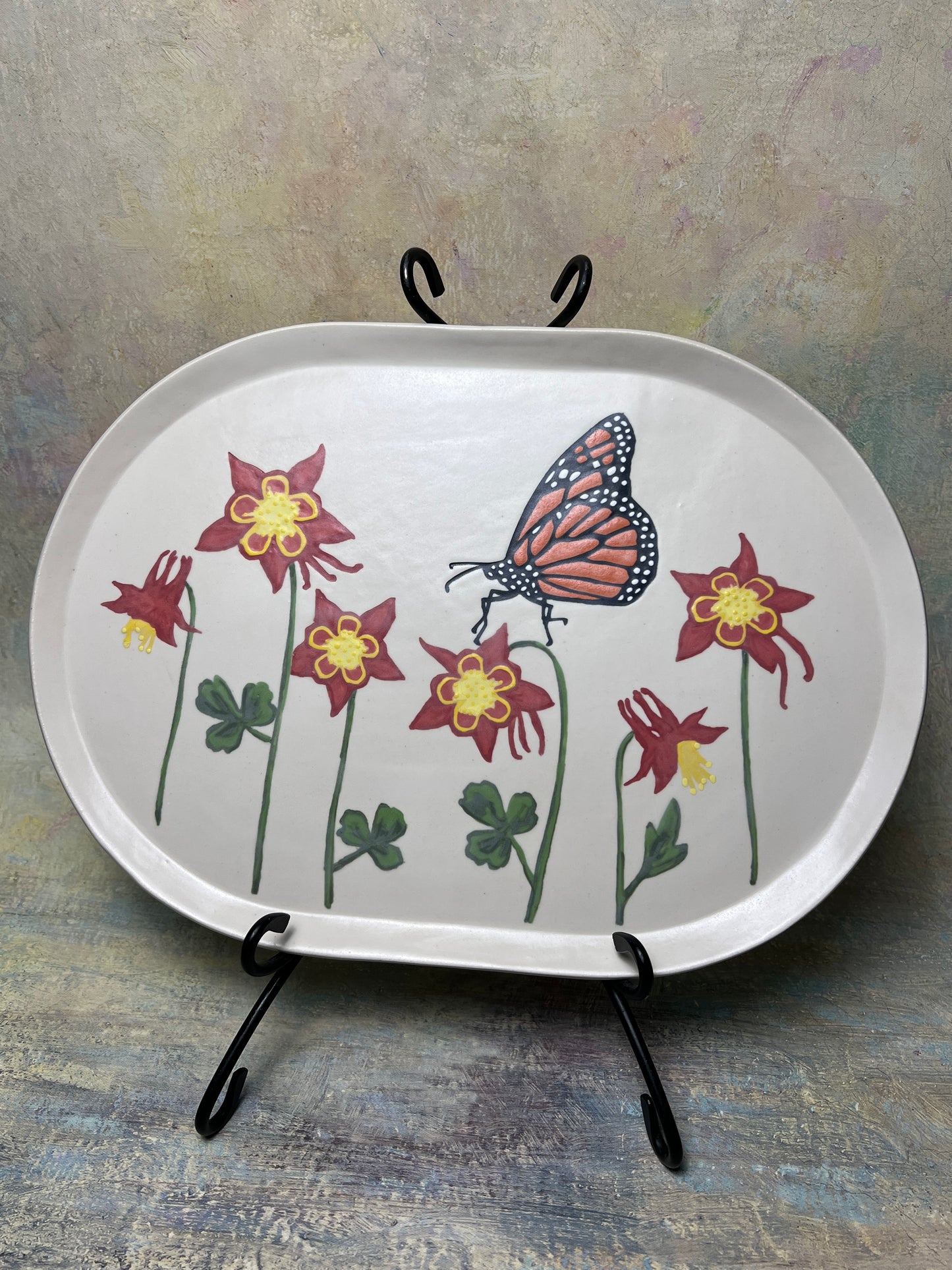 Monarch + Native Columbine Platter