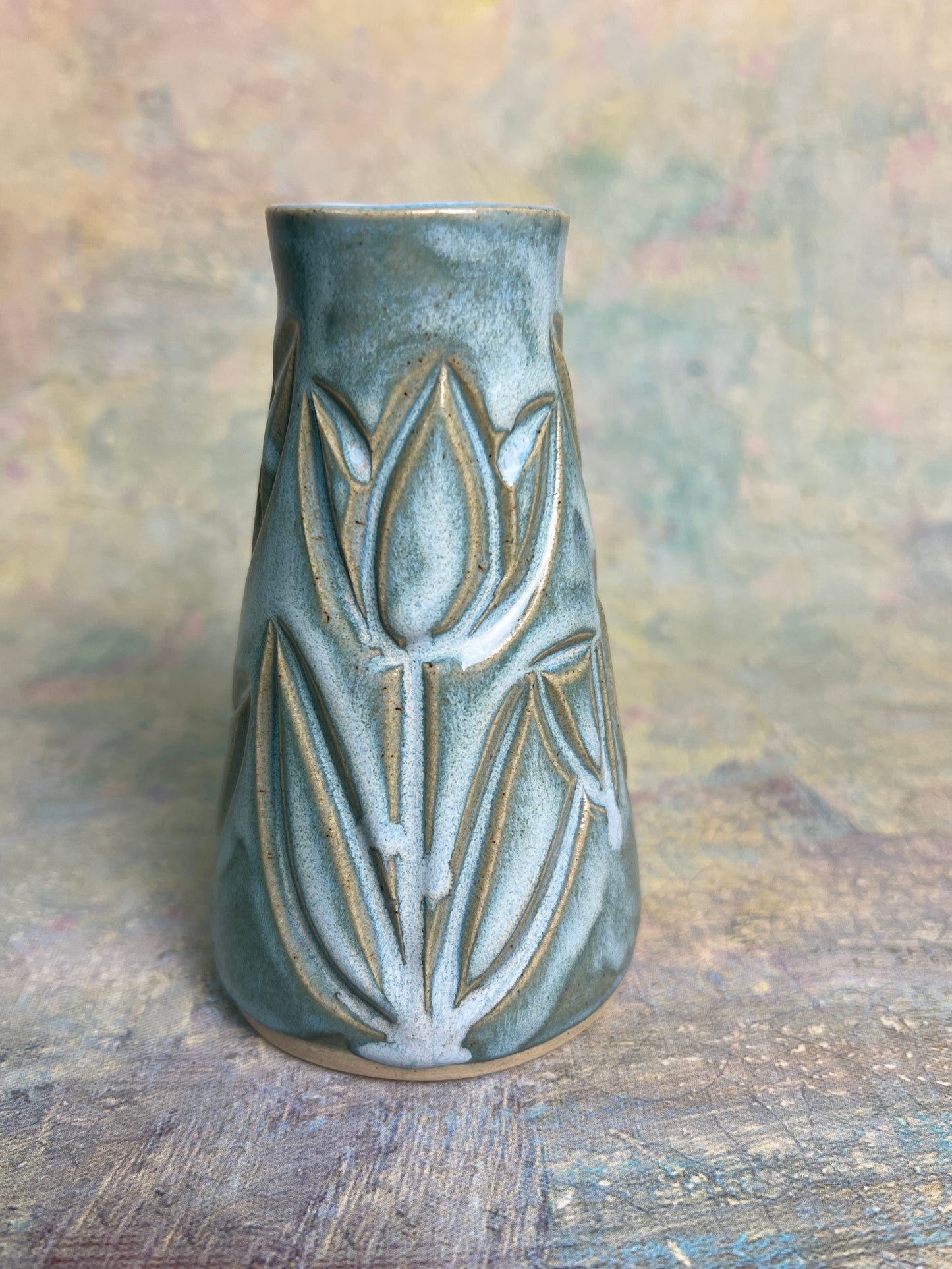 Carved Bud Vase