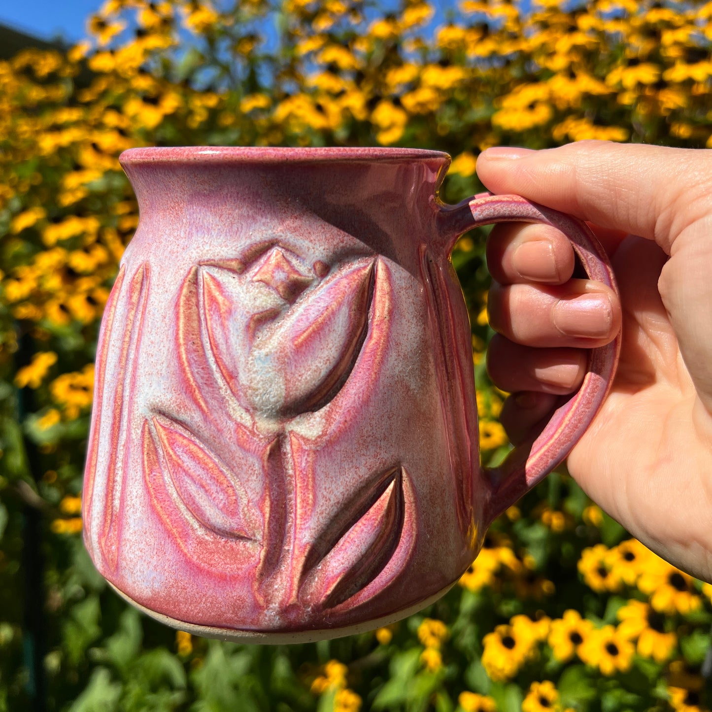 Carved Flower Mug