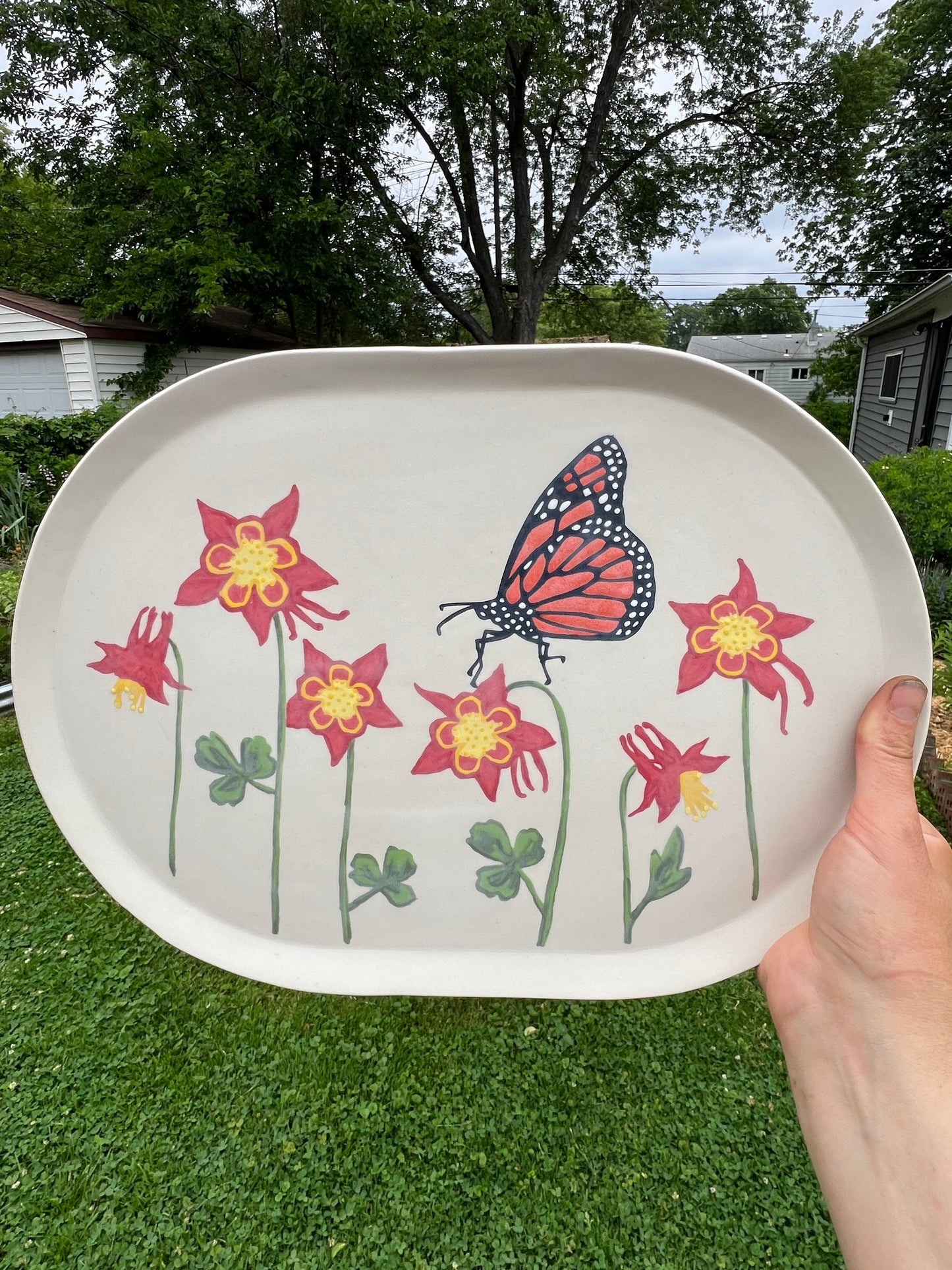 Monarch + Native Columbine Platter
