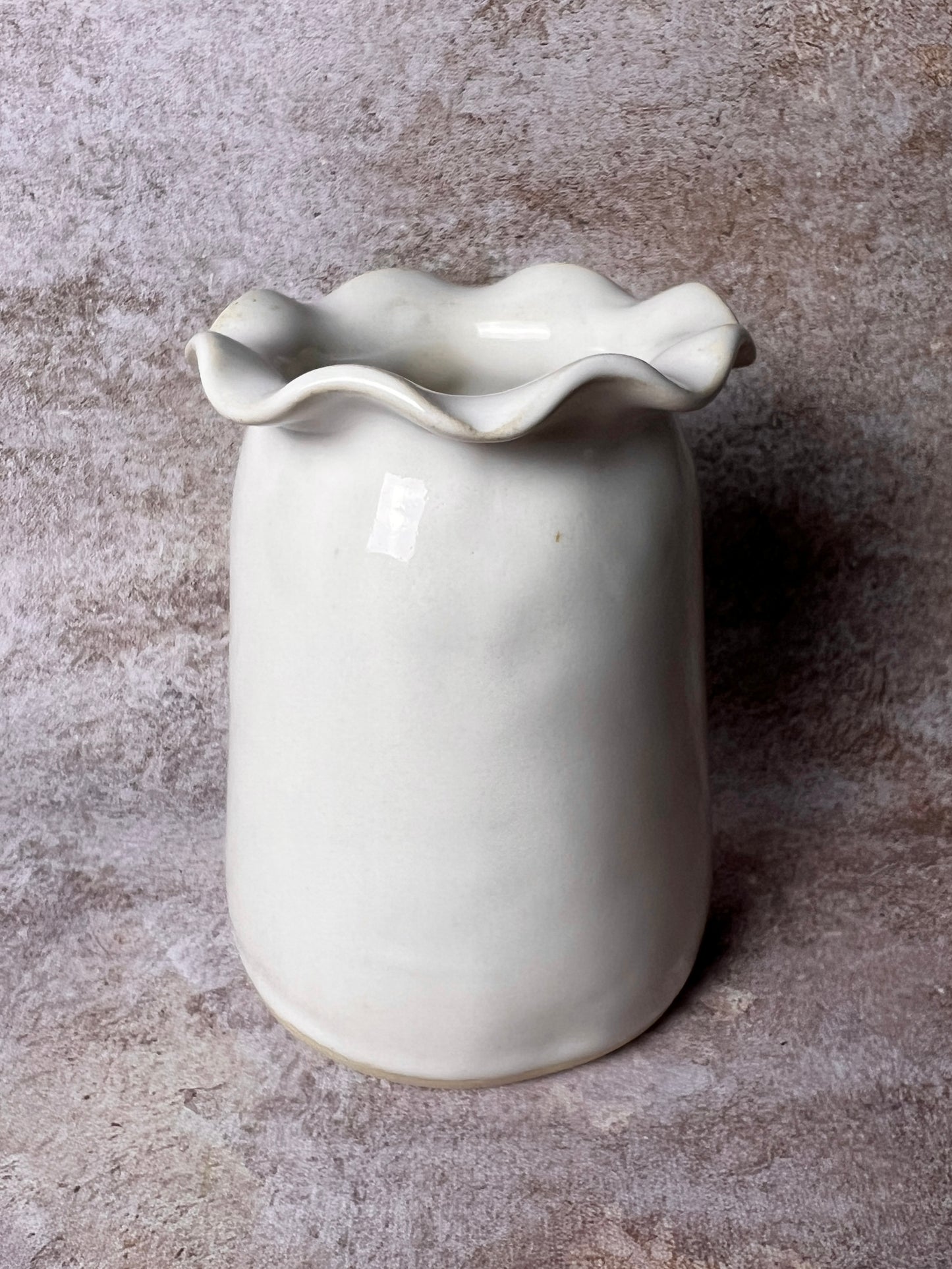 Handmade Ruffle Vase + Blooms du Jour