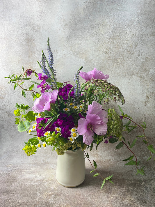 Handmade Ruffle Vase + Blooms du Jour