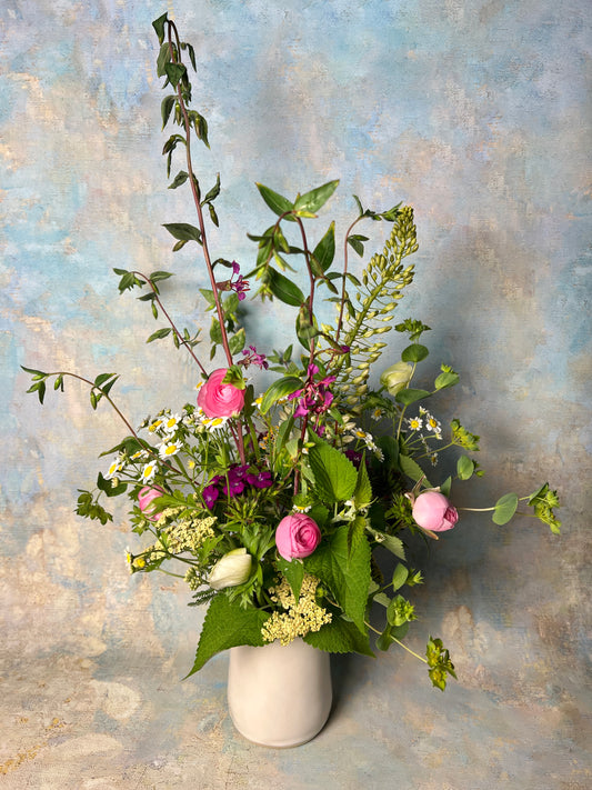 Handmade Ruffle Vase + Blooms du Jour