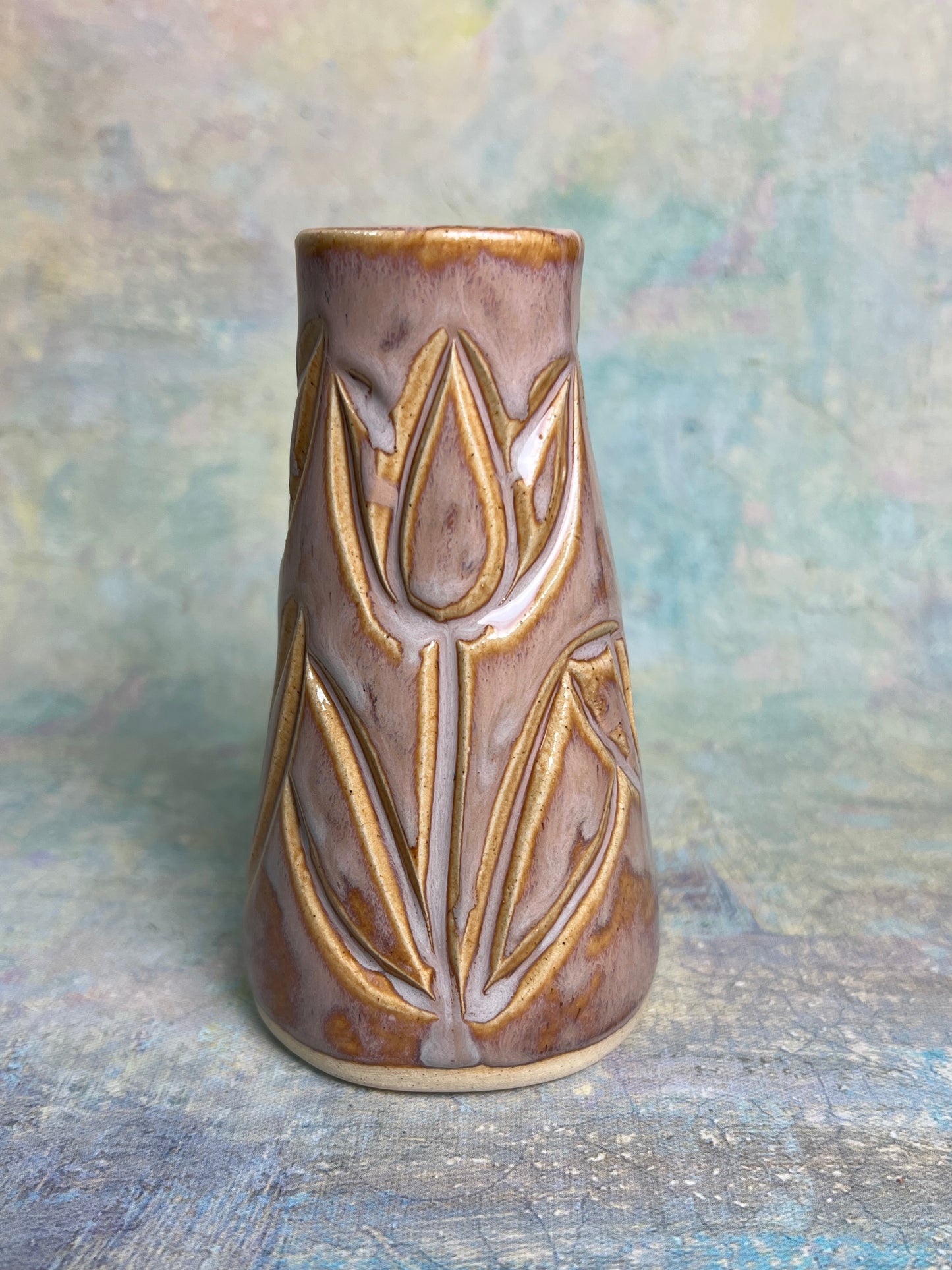 Carved Bud Vase