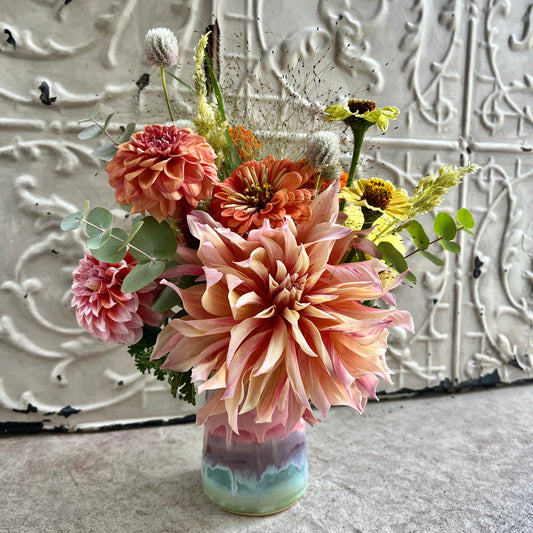 Ruffle Vase + Blooms du Jour