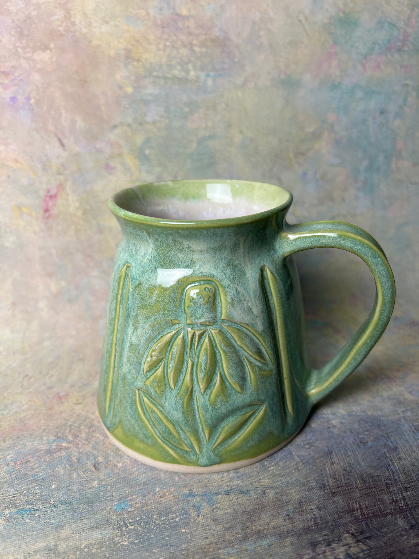 Carved Flower Mug