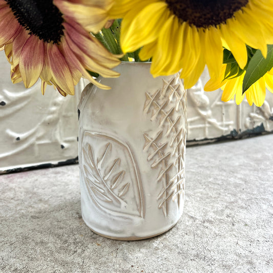 Owl Vase + Sunflowers