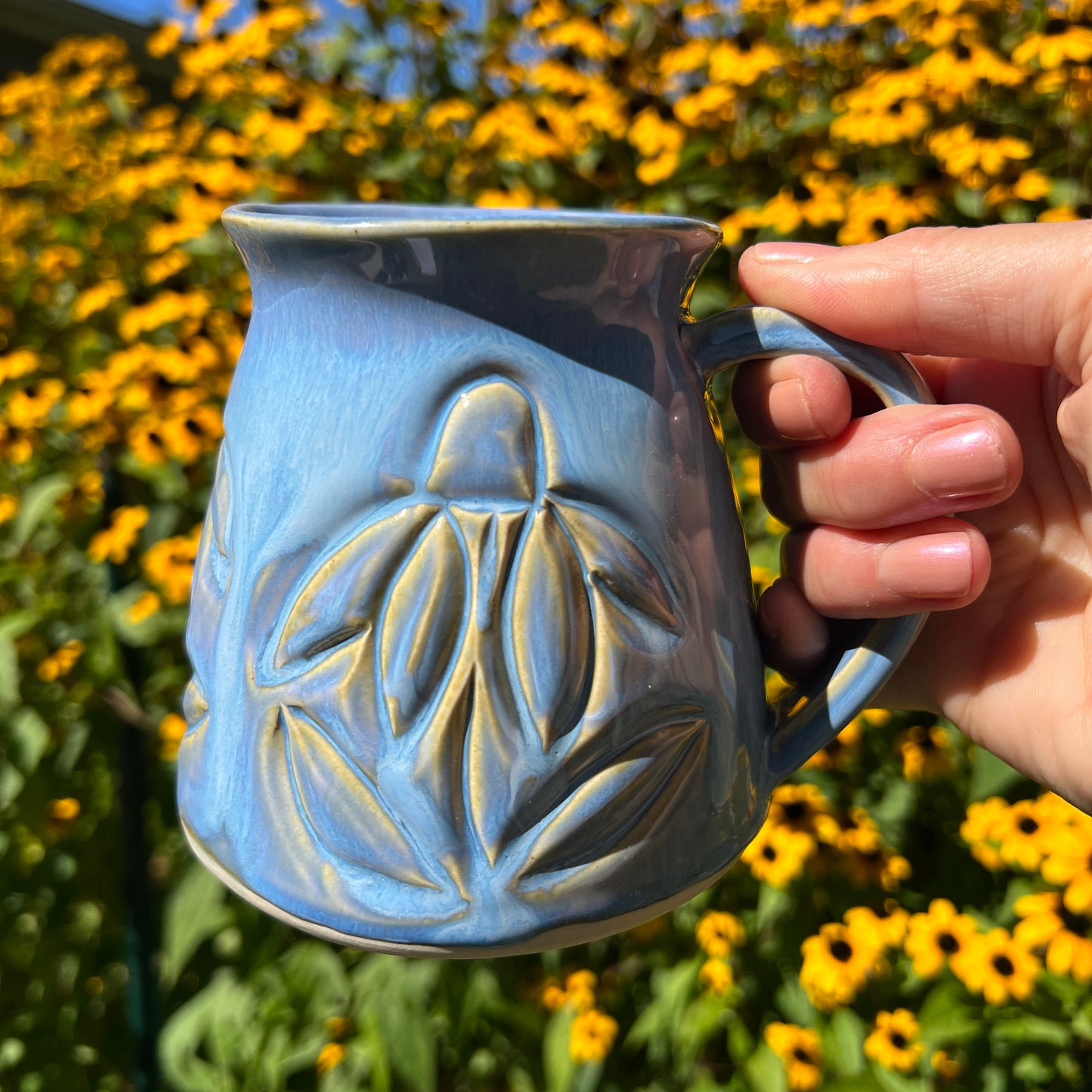 Carved Flower Mug